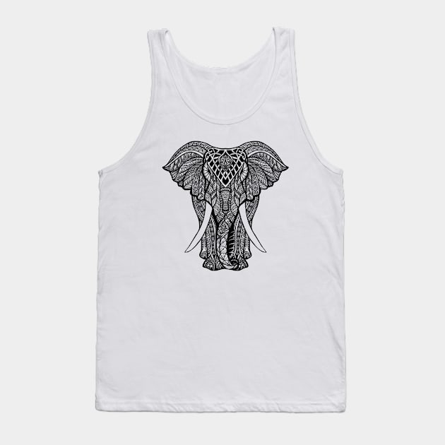 Elephant - Indian Elephant Decorative Tank Top by KC Happy Shop